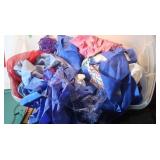 Large Lot of Sewing Fabric in Large Bin