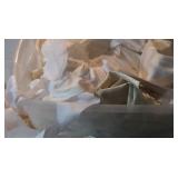 Large Lot of Sewing Fabric w/Bin