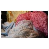 Large Lot of Sewing Fabric in Large Bin