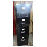 4 Drawer Metal File Cabinet w/Key-15"Wx22"Dx52"H