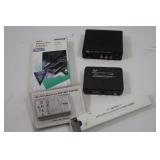 AV 4 Way plitter, Headphones, Lithium Ion Battery