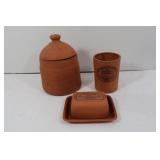 Terracotta Butter Cooler, Utensil Holder, Jar