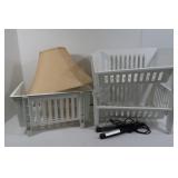 Stacking Plastic Bins, Lamp Shade&Curling Iron