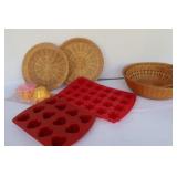 Silicon Molds, Wicker Baskets