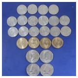 4-Presidential Dollars,4-Kennedy Half,16 State Qtr