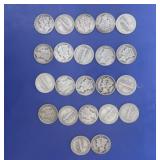 22-90% Silver Dimes(various years)