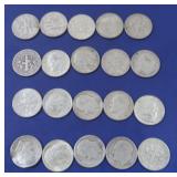 20-90% Silver Dimes(various years)
