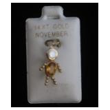 14K Nov Birthstone Charm .04G Gr.Wt.