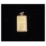 1g Credit Suisse(.999 Fine Gold) in 14K Bezel mtg