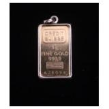 5gr. Credit Suisse(.999Fine Gold) in 14K mtg.
