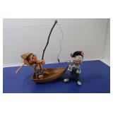 2 Annalee Collector Dolls-Fisherman, Carpenter