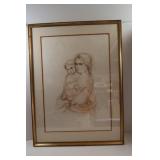Framed,Matted Sketch by Hibel 20/95 ed 420
