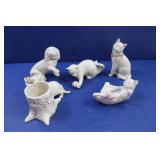 5 Pcs Lenox-4 Cats,1 Dog