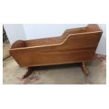 Vintage Wooden Rocking Crib