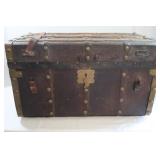 Antique Trunk w/Brass Accents-28"x17"x17"