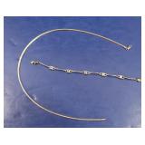 Sterling Silver Omega 16" Chain, Sterling Blue