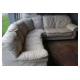 White Leather Sectional Sofa