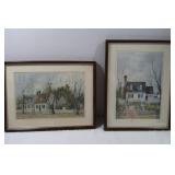 2 Prints of Williamsburg, VA 17x13"