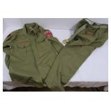 Boy Scout Lot-Shirts, Pants, Belt-Small