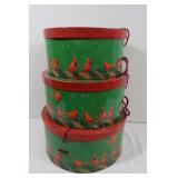 Set of 3 Stacking Holiday Boxes