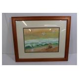 Seascape Framed Painting by CMR 23x19"