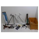 Hand Drill, Hammer, Shelf Brackets, Door Closer&