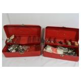 2 Metal Tackle Box w/Contents