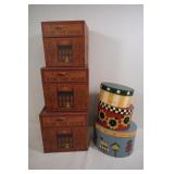 2 Sets of Nesting Boxes