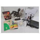 Metal Horse & Rider, Umbra Buddy Hook, Clock Radio