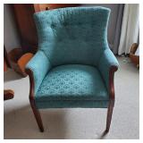 Upholstered Chair w/Wood Legs(good Condition)