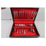 Oneida Stainless Flatware w/Wooden Box