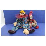2 Vintage Clown Dolls