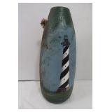 Wooden Buoy w/Lighthouse Scene