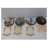3 RECO Collector Plates, 1 Knowles w/COA & boxes
