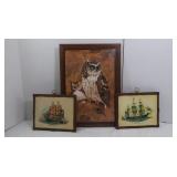 3 Pictures on Wood