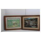 2 Art Pcs-1 Metallic Print & Watercolor signed