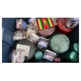 MIsc Candle Lot w/Tote/Bin