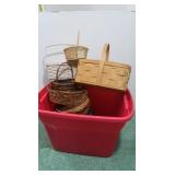 MIsc Lot of Baskets w/Bin/