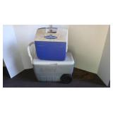 2 Coolers-Coleman pull-behind, Igloo Carry