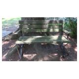 Wood & Iron Garden Bench-48"Lx18"Wx31"H