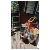 Lot of Planters, Milk Crates & 5