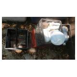 4 Milk Crates w/Various FireStarters&Windshield