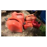 5 Plastic Gas Cans