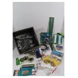 Milk Crate w/Plumbing Supplies & more