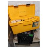 24" Plastic Tool Box w/Tray & Hardware Items