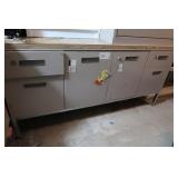 2 Doors/2 Drawer Metal Cabinet-29"Hx60"Wx20"D