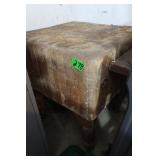 Butcher Block-27"x27"x32"H(needs work-VERY HEAVY)