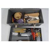 Plastic Tuff Toolbox 18" w/Misc Items
