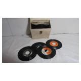 Vintage 45RPM Records w/Case