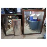 3 Vintage Mirrors-27"x33", 28"x19", 23"x11"(need